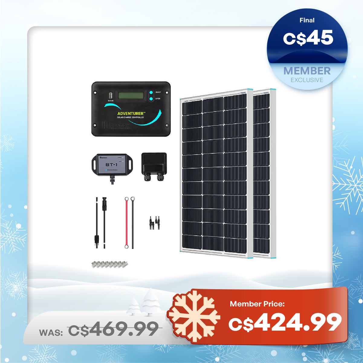 200W 12V Solar RV Kit