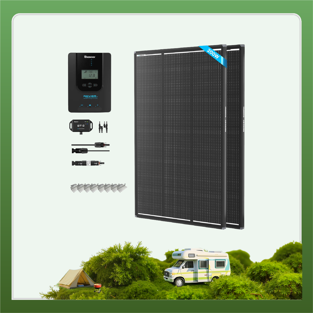 200W Premium Solar Kit w/ 20A MPPT Controller