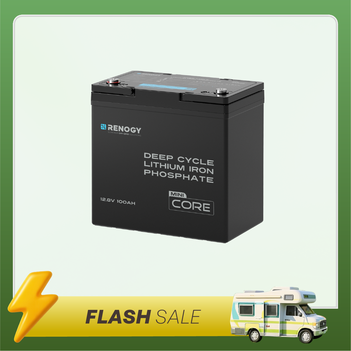 Mini Size 12.8V 100Ah Lithium Iron Phosphate Battery