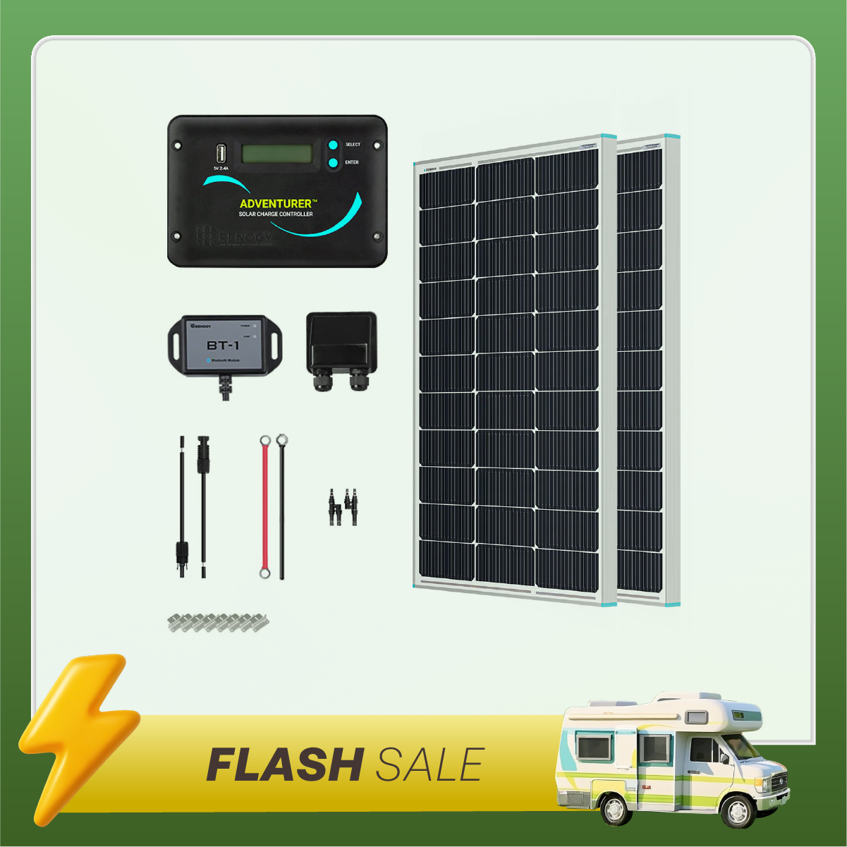 200W 12V Solar RV Kit