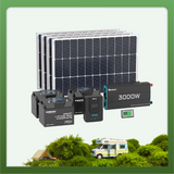 400W 12V Complete Solar Panel Kit with 2.4kWh Lithium Battery