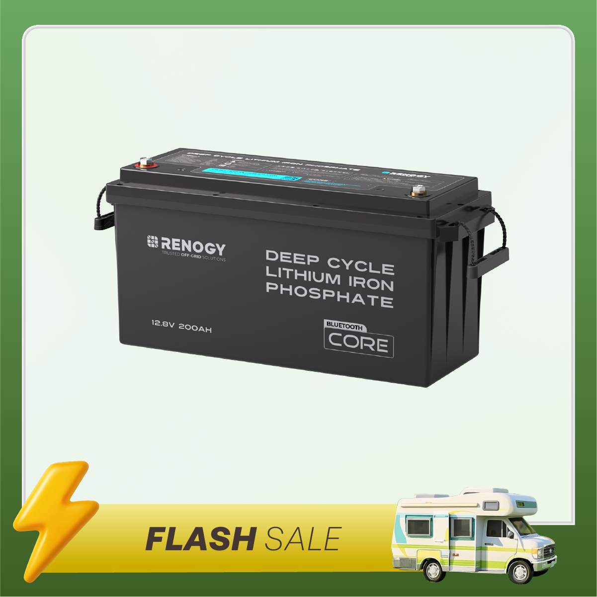 12V 200Ah LiFePO4 Battery w/ Bluetooth | Core Series