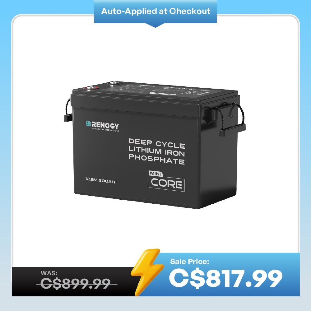 Batterie lithium-fer-phosphate Renogy Core Mini 12 V 300 Ah