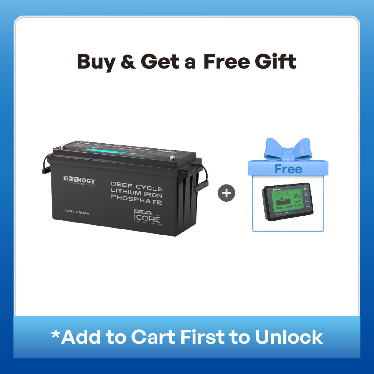 12V 200Ah LiFePO4 Battery w/ Bluetooth | Core Series
