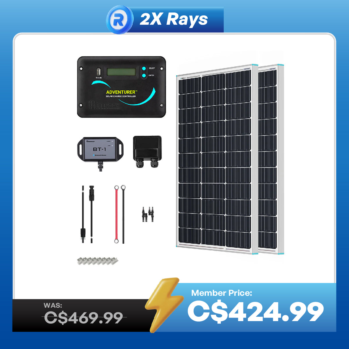 200W 12V Solar RV Kit