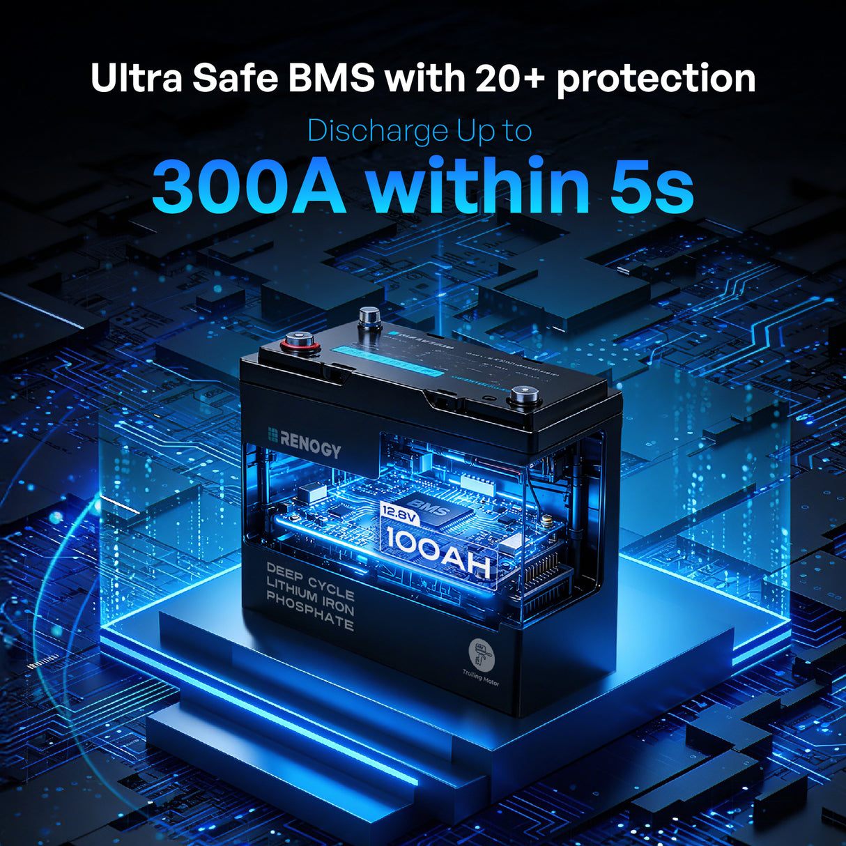 12.8V 100Ah Lithium Iron Phosphate Battery
