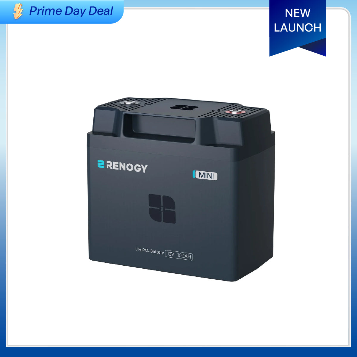 Reserve Mini Smart 12V 100Ah LiFePO4 Battery with Self Heating & Bluetooth