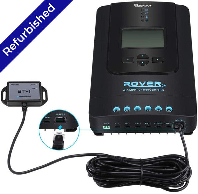 Contrôleur de charge solaire MPPT Rover 30 A remis à neuf 12 V/24 V avec Bluetooth 
