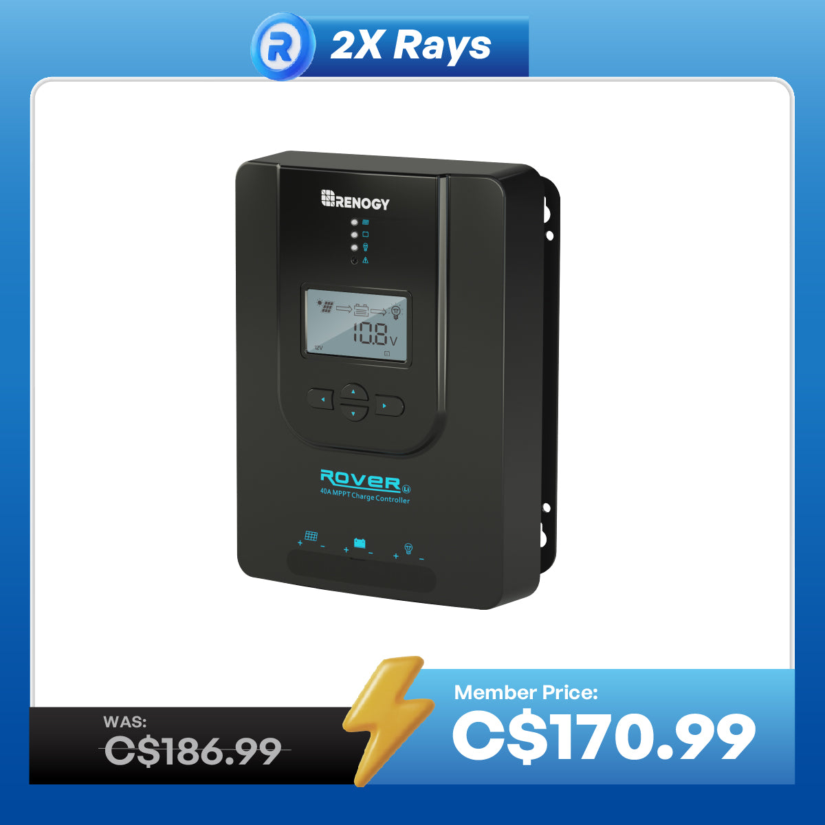 Rover Li 40 Amp MPPT Solar Charge Controller