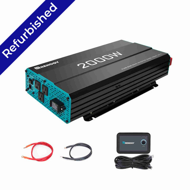 Onduleur sinusoïdal pur 2000 W 12 V remis à neuf (nouvelle édition)