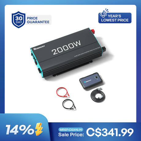 Renogy 12V 2000W Pure Sine Wave Inverter