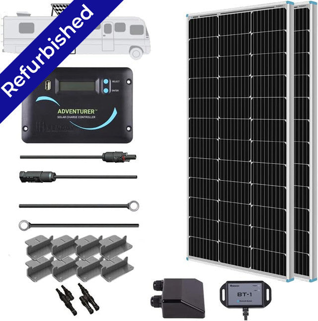 Kit solaire pour camping-car 200 watts 12 volts remis à neuf 