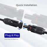 Câble adaptateur parallèle en Y pour connecteurs solaires Renogy, paire MMF+FFM