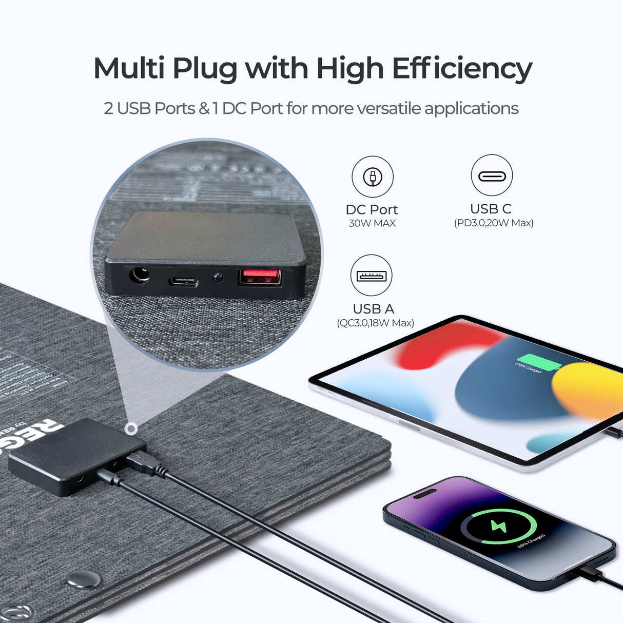 Renogy 30W Portable Solar Panel