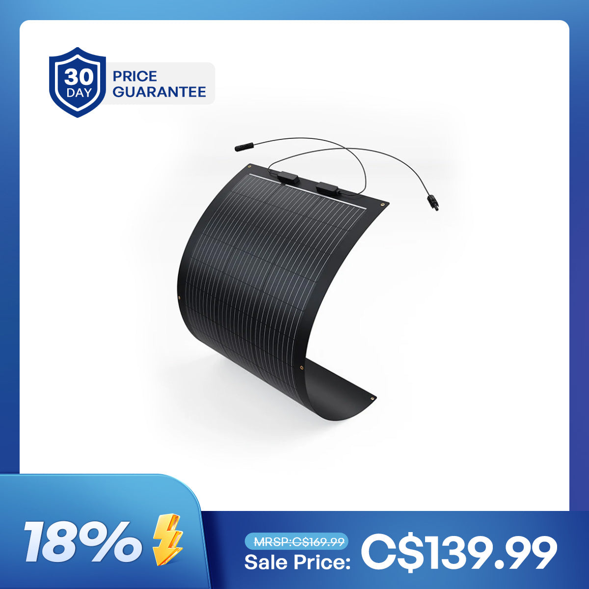 100W Lightweight Flexible Solar Panel（Black Division）