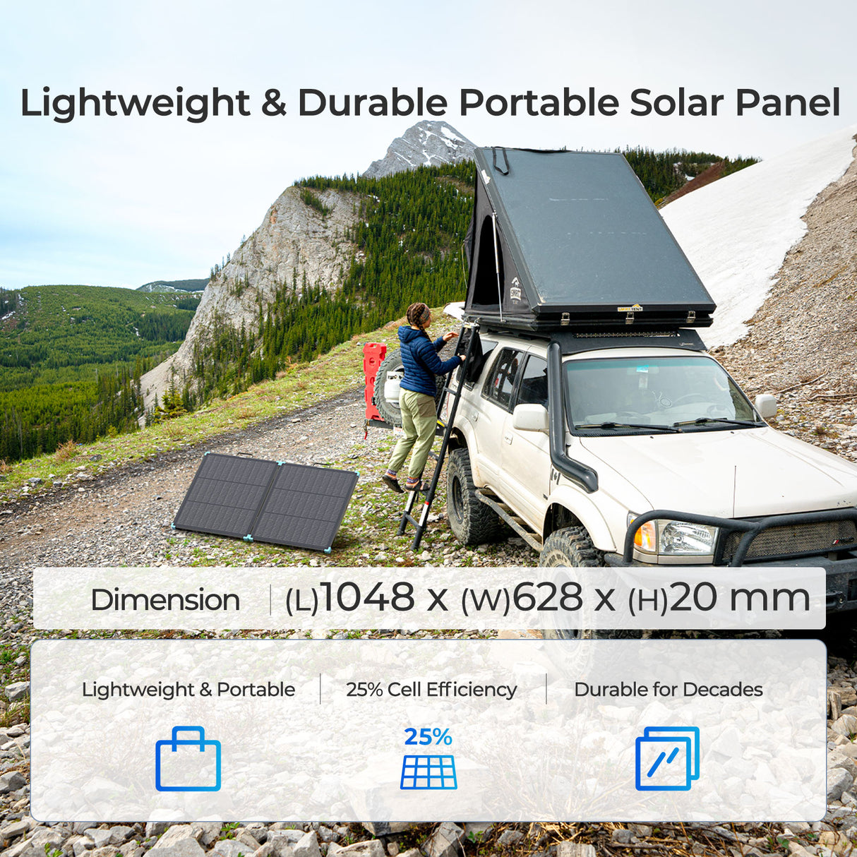 Panneau solaire portable compact Renogy 100 W de type N