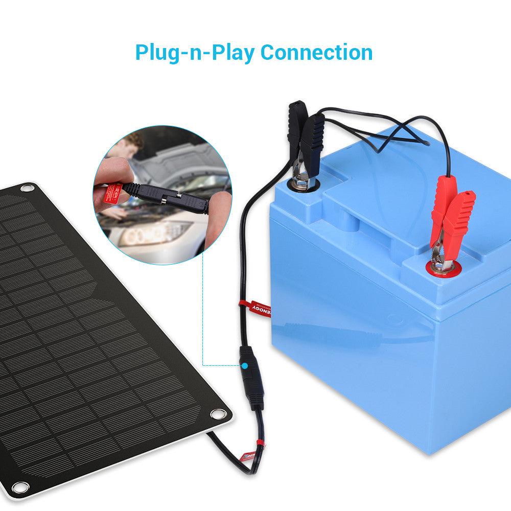 Chargeur et mainteneur de batterie solaire 10 W 