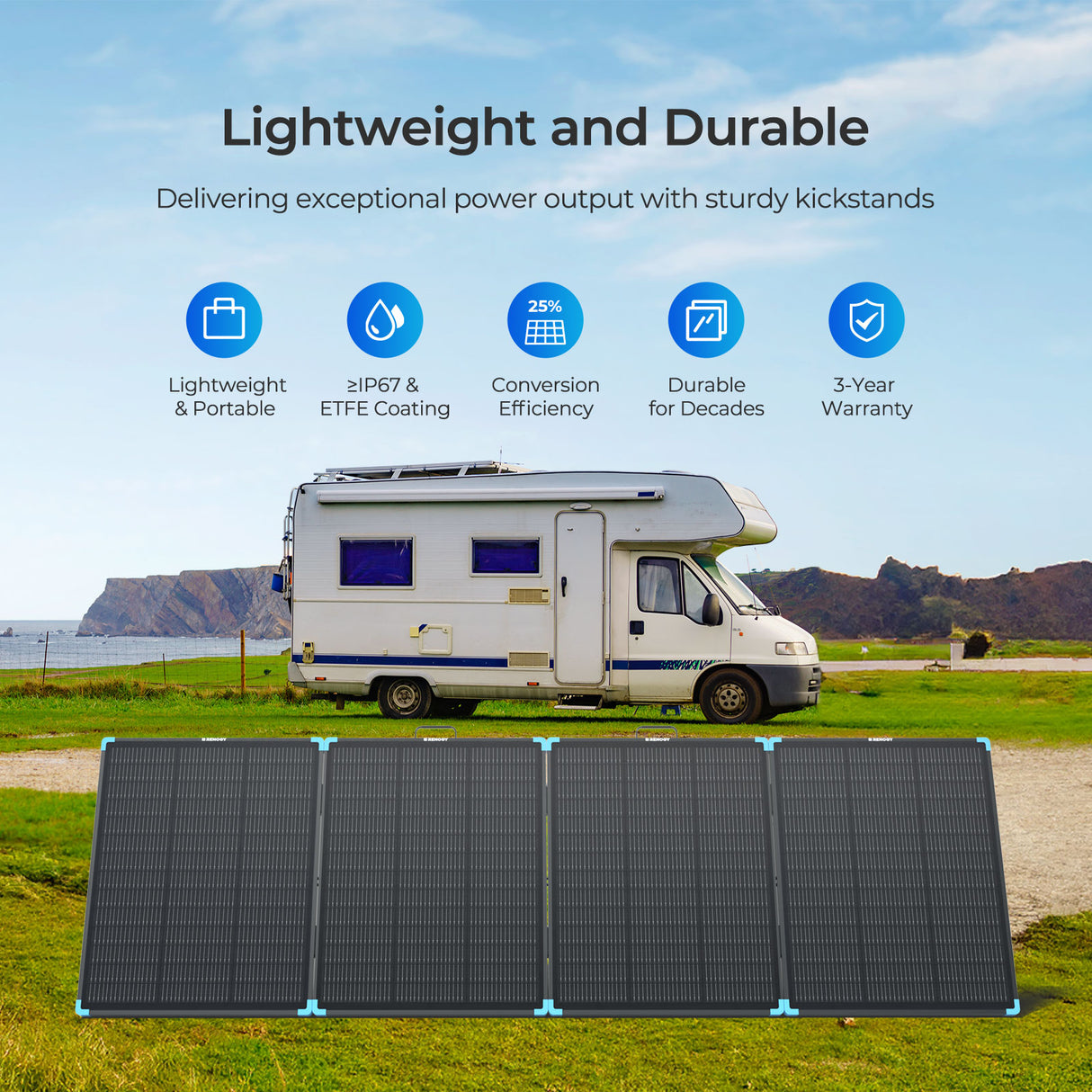 Panneau solaire portable compact Renogy 300 W de type N