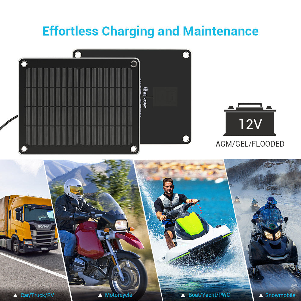 Chargeur et mainteneur de batterie solaire 5 W 