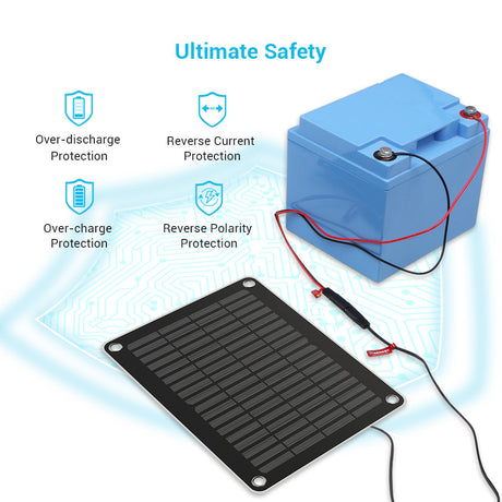 Chargeur et mainteneur de batterie solaire 5 W 