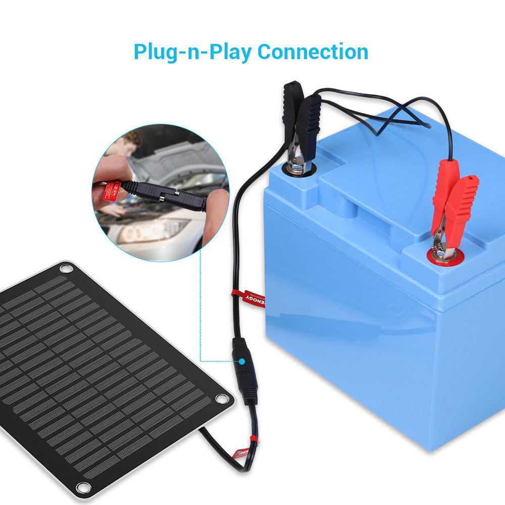 Chargeur et mainteneur de batterie solaire 5 W 