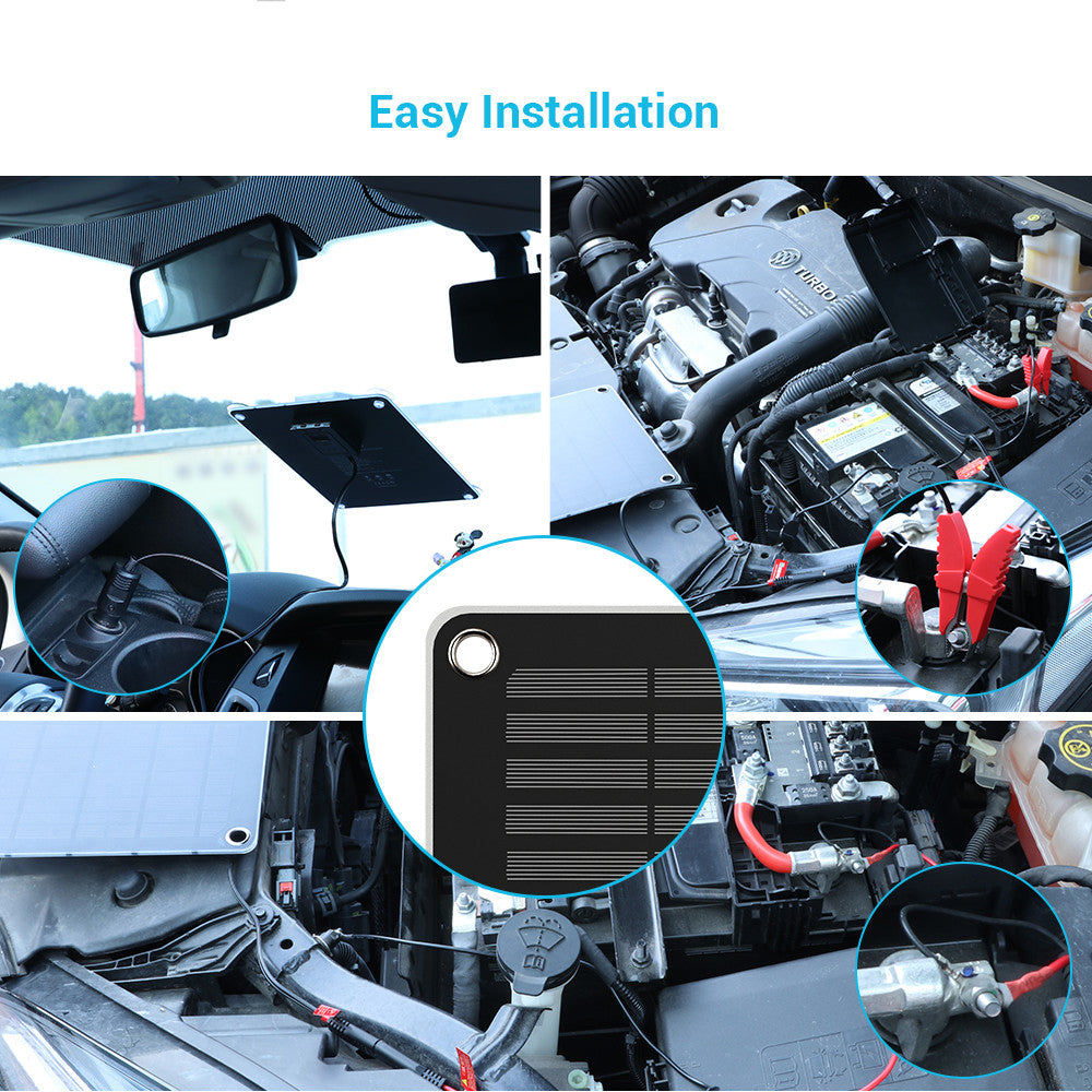 Chargeur et mainteneur de batterie solaire 5 W 