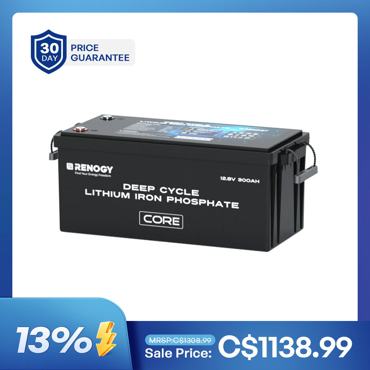 12V 300Ah LiFePO4 Battery w/ self-heating function | Core Series