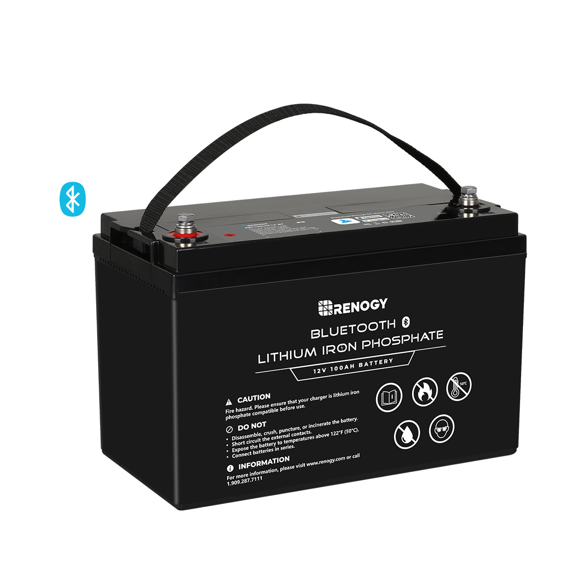 12V 100Ah Bluetooth Smart Lithium Iron Phosphate Battery