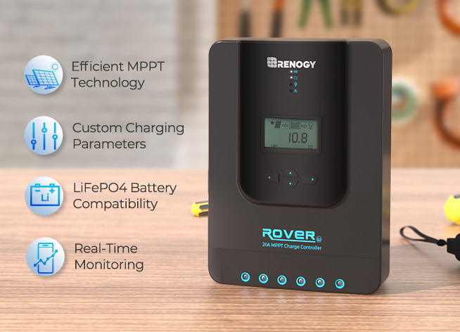 Renogy Li Rover 40 Amp MPPT Solar Charge Controller | Renogy Solar